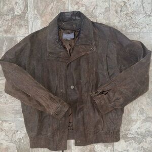 Wilsons Leather Dark Brown Military Jacket